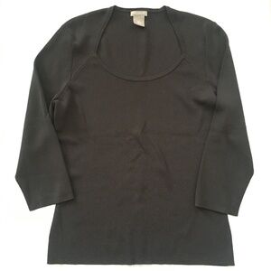 ⭐️ Ann Taylor Black Sweetheart Neckline Blouse Petite